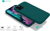 Coverzs Luxe Liquid Silicone case geschikt voor Apple iPhone 11 Pro Max - donkergroen