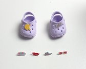 Baby Born - schoenenset - 2 schoenen paars / lila - met 6 stuks decoratie