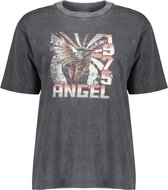 Geisha T-shirt T Shirt Hummingbird 12828 Anthracite/salmon Dames Maat - XS