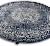 Dutch Lifestyle - Vloerkleed Durban Klassiek donkerblauw/beige rond 200cm