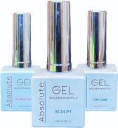 Gellex - SET Absolute Builder Gel in a bottle #19 ''Rhea''- Gel Starterspakket 3x18ml - Gel Nagellak set- Biab nagels