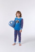 Woody pyjama jongens/heren - blauw - wasbeer - 212-1-PLC-V/858 - maat 152