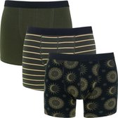 Scotch & Soda 3P zon & streep groen - L