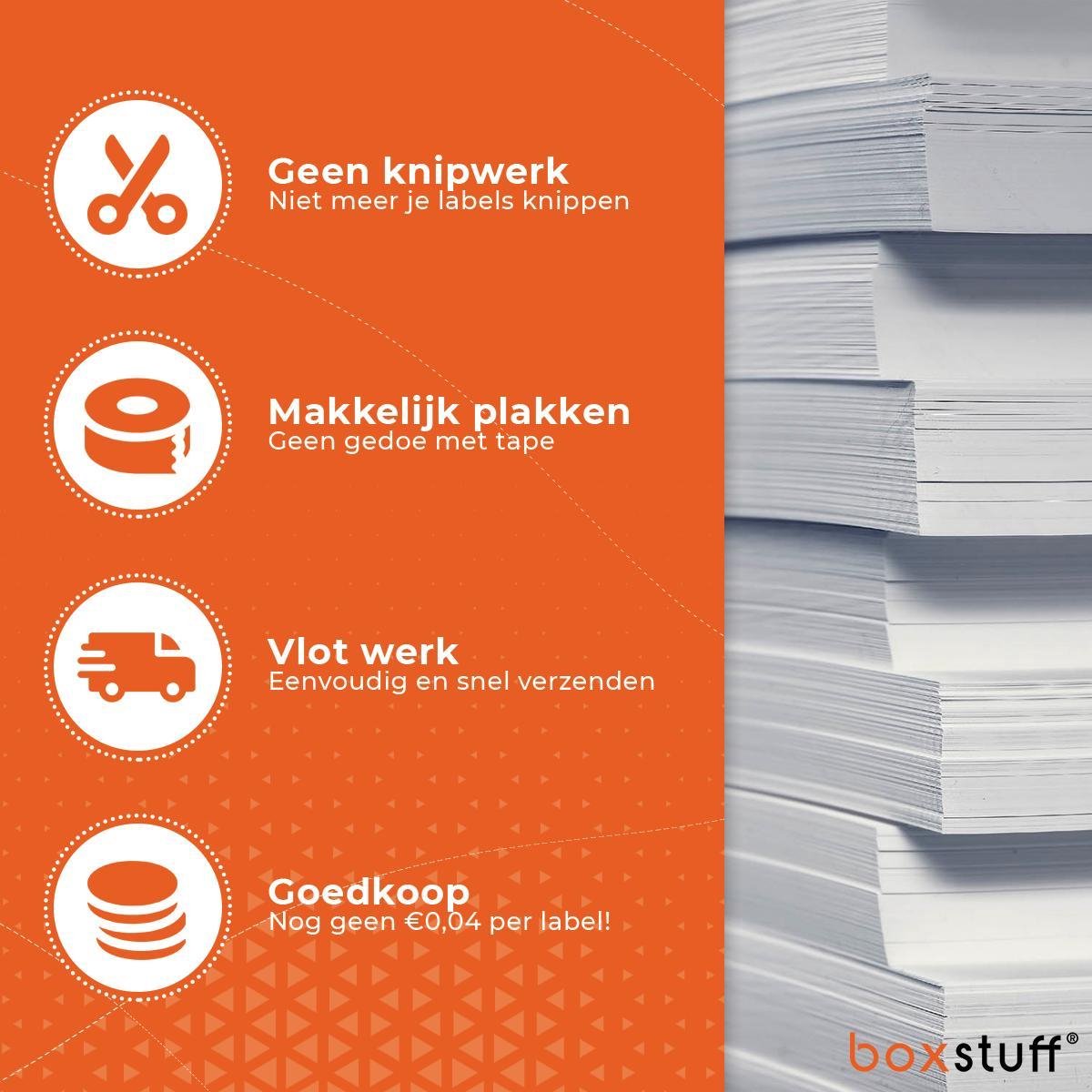 Boxstuff 10 Vellen Verzend Etiketten Stickers Geschikt Inktjet En