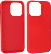 Hoesje Geschikt voor de iPhone 13 Pro - Fashion Color Backcover Telefoonhoesje - Rood