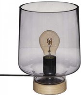 Tafellamp gerookt glas | Tafellamp industrieel