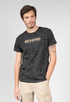 DEELUXE T-shirt met camouflageprint WEAKER Black