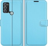 Cazy Motorola Moto G60s Hoesje - Portemonnee Book Case - TPU Kunstleer - Blauw