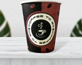 200 Stuks Koffie to go Beker | Kartonnen bekers 200ml - 8 oz | Recyclable wegwerp papieren bekers