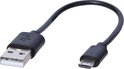 Zwarte USB-A naar Micro-USB kabel.