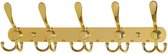 Essensio Luxe Gouden 15-Haaks Wandkapstok - Muur / Wand Kapstok - Luxe - Hangende Design Muurkapstok - Handdoekrek - Kledinghaak Goud - Inclusief bevestigingsmateriaal