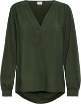 Jacqueline de Yong Blouse Jdyaros L/s Shirt Wvn Noos 15212759 Forest Night Dames Maat - W32
