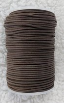 *** Bruin Rond Waxkoord Katoen 2 mm 5 meter - sieraden maken - wax - bruin - koord - armband - draad - wrapped - wikkelarmband - knutselen ***