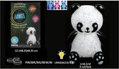 Lamp panda 3-kleuren licht 11cm