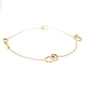 Pat's Jewels gouden armband dames - 14 karaat armband - Circle of Life armband - minimalistische armband