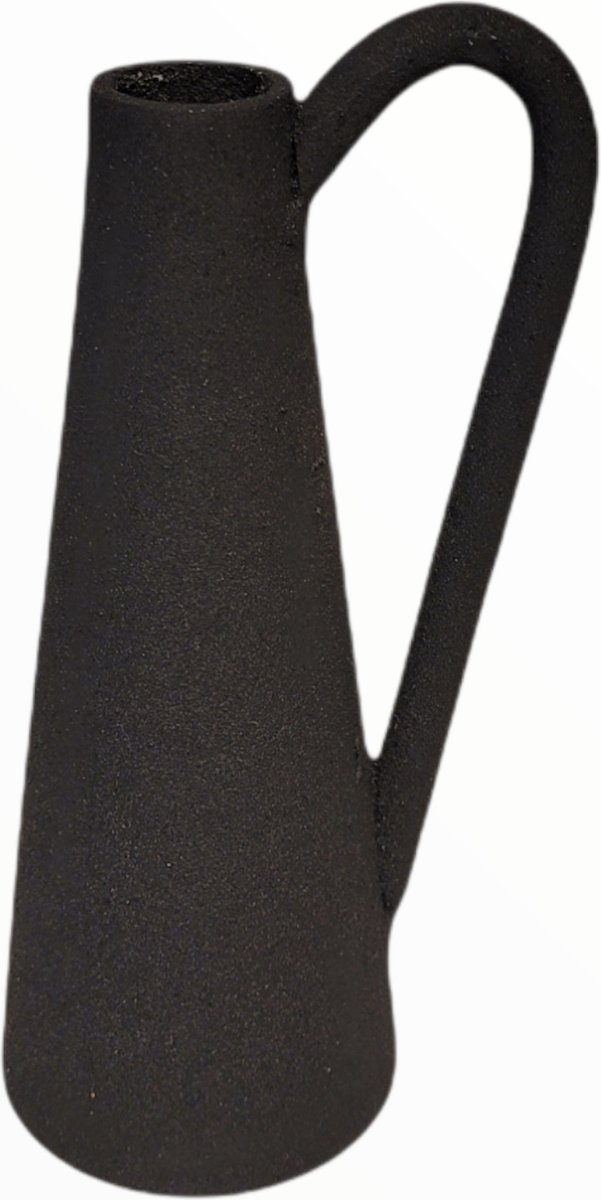Branded by Kandelaar - Amy - Zwart - Metaal - 18 cm hoog
