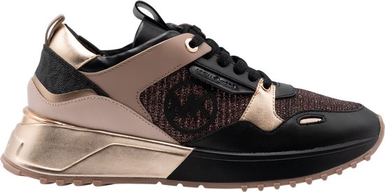Michael Kors Theo Trainer Dames Sneakers - Zwart/Rose - Maat 38 | bol.com