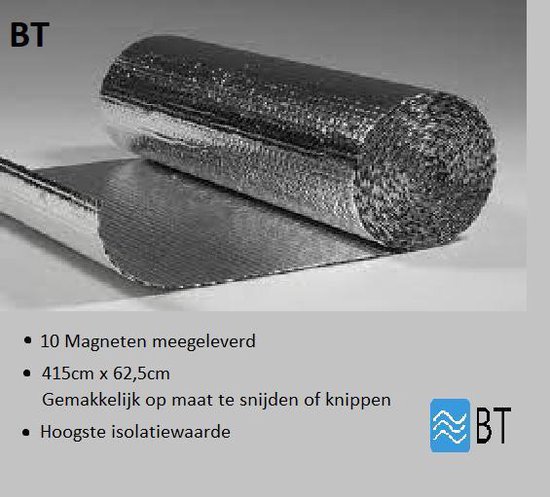 ✅ Radiatorfolie inclusief 10 magneten van BT. Isolatie mat 415 cm x 62,5 cm 2,6 M2. Isolatiemat voor radiatoren. Energiebesparend en behagelijker wonen met de isolatiemat voor radiatoren van BT