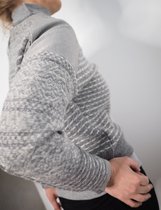 YELIZ YAKAR - Luxe Dames Trui “Desdemona” - Grijs - Wol mix - maat S/36 - designer kleding