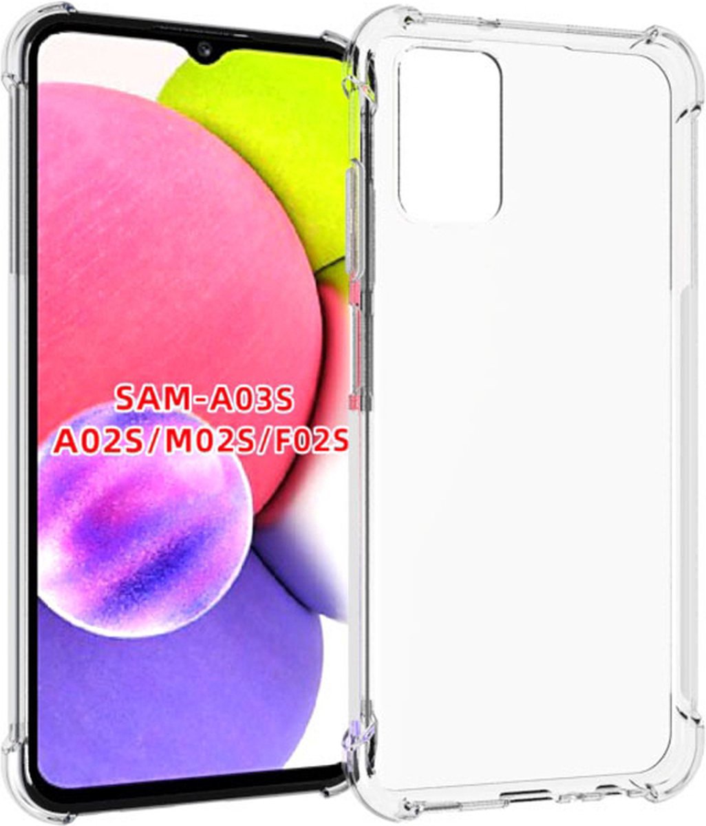 Geschikt voor Samsung Galaxy A03s Hoesje - A03s Hoes Transparant Shock Proof Case