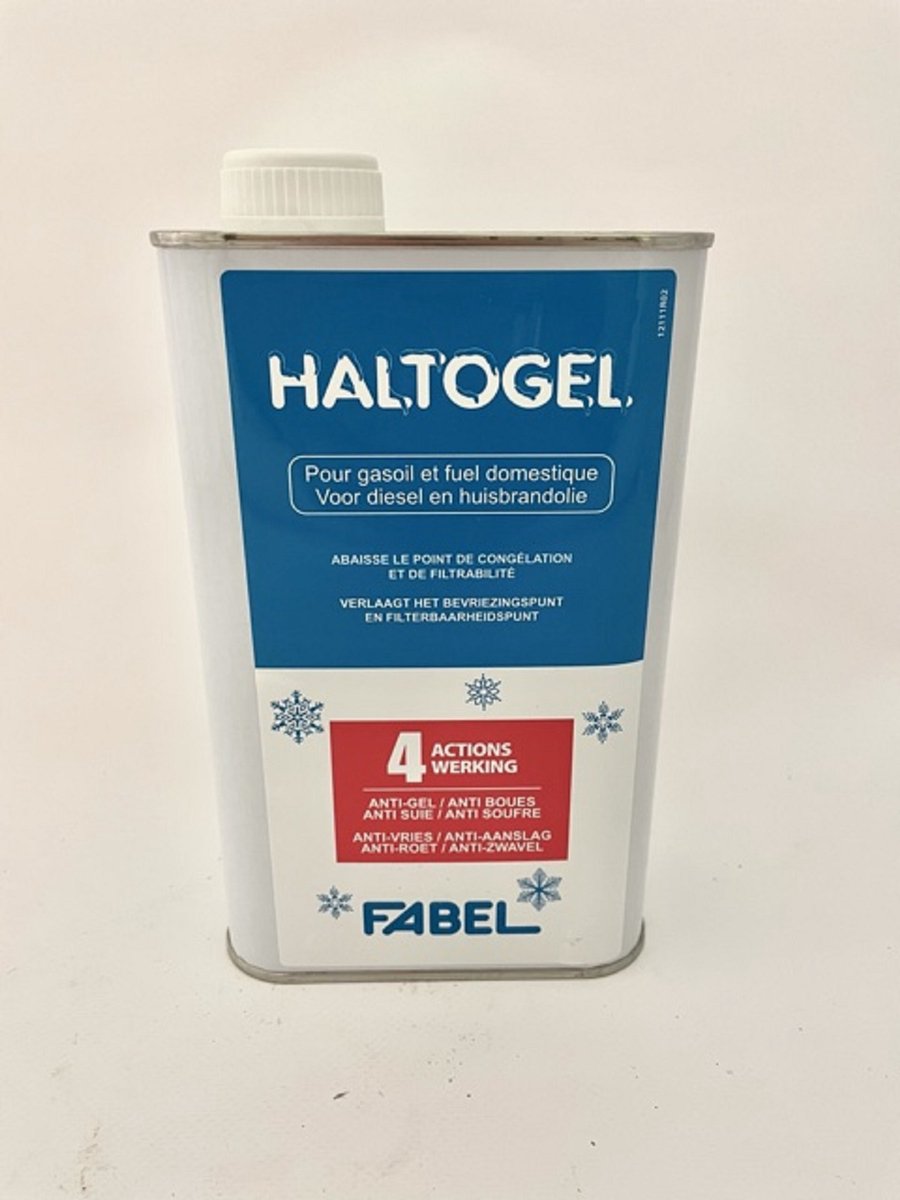 Fabel Haltogel - Anti-vries, anti-roet , anti-modder, anti-zwavel voor stookolie - 1 L - Fabel