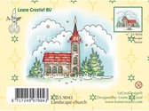 559043  Leane Creatief Winter landscape church Clear Stamp