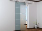 Schuifdeur GLASSY - H205 x L83 cm - Gehard glas