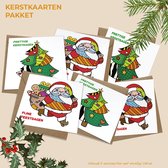 Tallies Cards - Wenskaarten - Liefste set - PopArt - Kerstkaarten set van 6 wenskaarten - Inclusief kraft envelop - Kerst - Christmas - Feestdagen - 100% Duurzaam