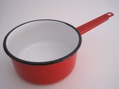 Emaille steelpan - Ø 20 cm - 3 liter - rood