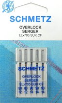 SCHMETZ - ASSORTIMENT DE 5 AIGUILLES OVERLOCK 80-90 - PAR PAQUET (5 pièces).