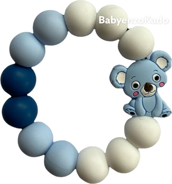 BabyenzoKado siliconen bijtring koalabeer  blauw