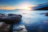 Rocky sunrise – 135cm x 90cm - Fotokunst op Plexiglas - Incl. blind ophangsysteem en 5 jaar garantie