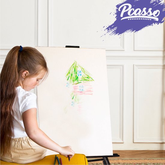 COSTWAY 6 in 1 Kinder Staffelei Set, Standtafel aus Holz mit doppelseitiger Kreidetafel & Whiteboard & Papierrolle, Kindertafel höhenverstellbar mit Bank, Ablagen für Kinder ab 3 Jahren (Hellgrau