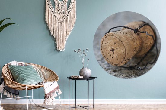 WallCircle - Wall Circle - Wall Circle Inside - Gros Plan d'un Bouchon - 140x140 cm - Décoration murale - Peintures Ronds