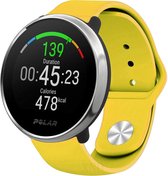 Siliconen Smartwatch bandje - Geschikt voor  Polar Ignite sport band - geel - Strap-it Horlogeband / Polsband / Armband