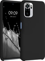 kwmobile telefoonhoesje voor Xiaomi Redmi Note 10 / Note 10S - Hoesje met siliconen coating - Smartphone case in zwart