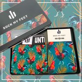 2pack Untouched Rooster boxershort heren + Socks - 43-46 - L - Grappige cadeaus - Valentijn cadeautje voor hem - Heren geschenkset - Heren cadeautips