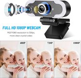 Webcam - Webcam met Microfoon - Full HD - Webcams - Gaming - Webcam voor PC - Plug&Play - Webcam cover - Laptop Camera - Webcam voor Computer - Windows/IO - Teams - Zoom - USB 2.0