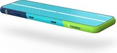 Airtrack Pro - Turnmat - 400x120x20 cm - Blauw - Turnen - Gymnastiek mat opblaasbaar - Waterproof - Met Electrische Pomp - 4 meter - 20 cm dik