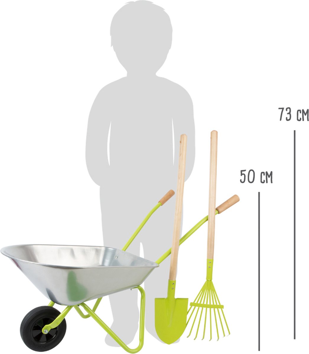 Kit Outils Jardinage Enfants 12 Pièces Avec Brouette - Cadeau 4-8 Ans