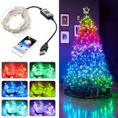 Slimme Kerstboomverlichting 10 Meter Set - Inclusief voeding 1 Poort - USB - RGB 16 miljoen kleuren