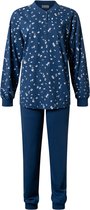 Dames pyjama - Lunatex - katoen - donkerblauw - S -