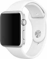 Geschikt voor Apple Watch Bandje 42/44mm - Siliconen - Wit M/L