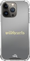 Wildhearts Yellow - Mirror Case iPhone - Spiegelhoesje geschikt voor iPhone 13 Pro hoesje - Hoesje met spiegel shockproof bumper beschermhoesje