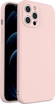 iSolay Ultradun iPhone 12 Pro Hoesje |  Shock Proof Case | Siliconen Hoesje | Wasbaar Hoesje | Anti Vingerafdruk Hoesje | iPhone Case | Roze