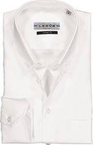 Ledub Modern Fit overhemd - wit - Strijkvrij - Boordmaat: 46