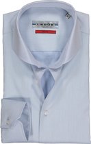 Ledub Slim Fit overhemd - blauw - Strijkvrij - Boordmaat: 41