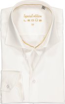 Ledub Tailored Fit overhemd - beige - Strijkvrij - Boordmaat: 39