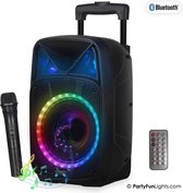 PartyFunLights Party Speaker - Draagbare Bluetooth Speaker met Discolicht - Met Afstandbediening en Microfoo- 40W