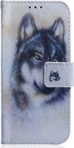 Motorola Moto E20 / E30 / E40 wolf book case wallet hoesje